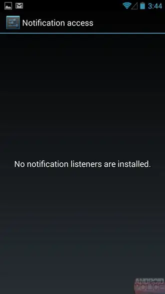 Notification Access Screen