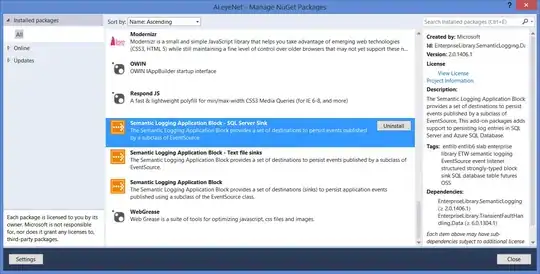 NuGet SLAB packages in the project