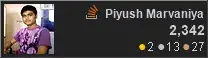 profile for Piyush Marvaniya at Stack Overflow, Q&A for professional and enthusiast programmers