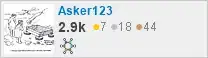 profile for Asker123 on Stack Exchange, a network of free, community-driven Q&A sites