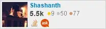 profile for Shashanth on Stack Exchange, a network of free, community-driven Q&A sites
