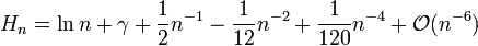 asymptotic expansion for harmonic number