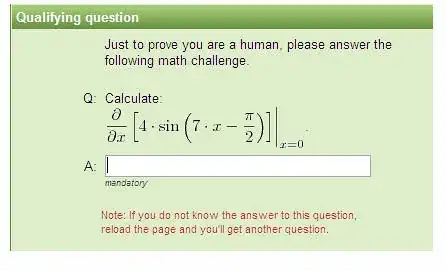 calculus captcha