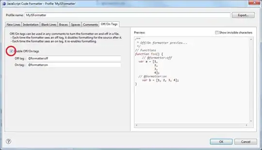 Enabale Formatter on/off tags
