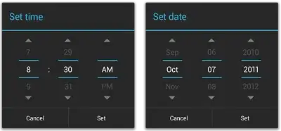 Android Picker example