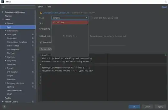 font not available in IntelliJ IDEA