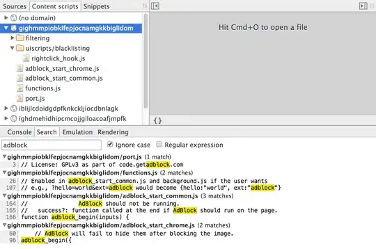 Google Chrome - Content scripts - Search in sources