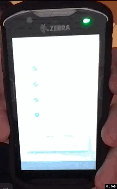 Android flickering on Zebra TC-57