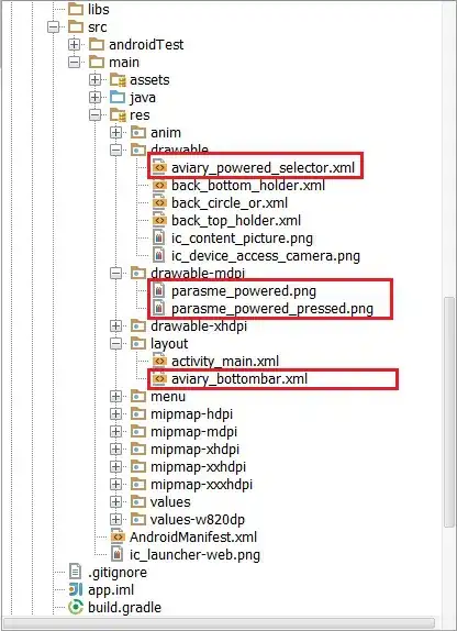 Overridden xml file in app module