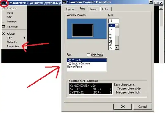 picture of console font edit