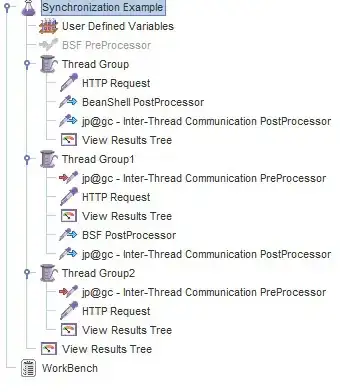 Image of table in design view