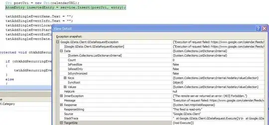 Screenshot of what is being saved on firestore