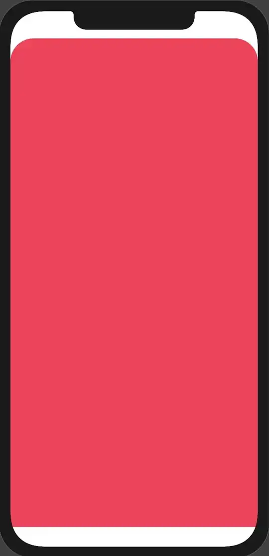 I give the corner radius to the top of view only