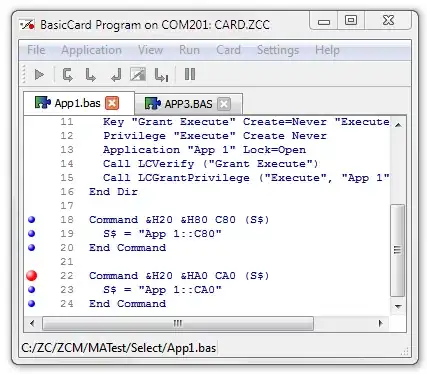 Watch window screenshot
