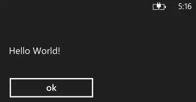 MessageBox saying Hello World