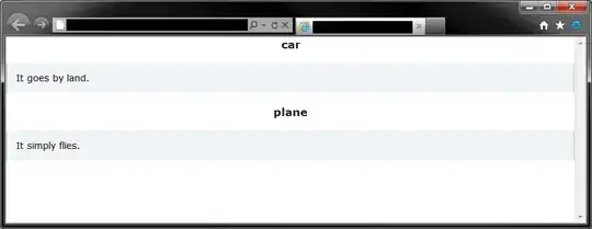 Green points are tracked and can be seen on the second frame (they are blue there though)