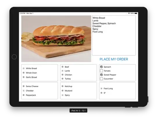 screenshot of code and output (dataframe head and plot)