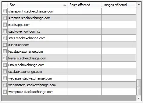 Screen print of error