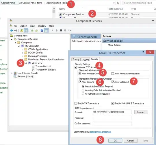 Buttons for the windows