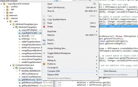 Archive on the left, Debug on the right