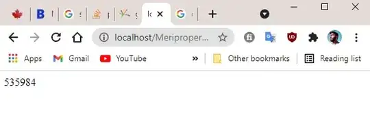 Following is the error message