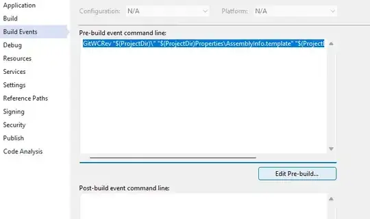 Screenshot of Build Events