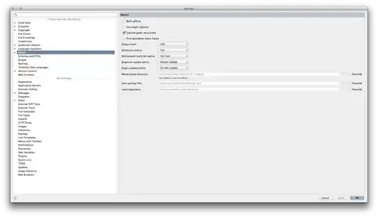 IntelliJ configuration panel
