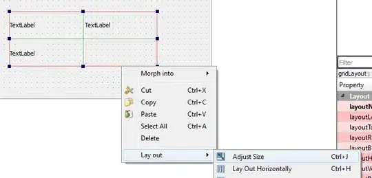Screenshot showing the default margin android buttons have