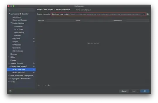 new project interpreter