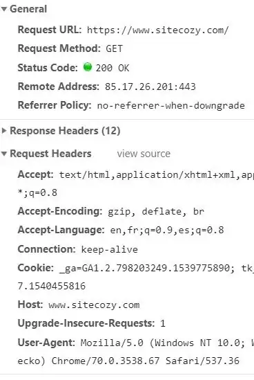 Host header for a HTTP 1.1 request using https procotole