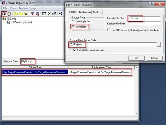 Screenshot with popup