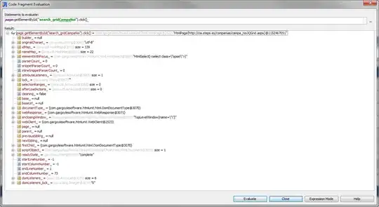 google sheets example of output