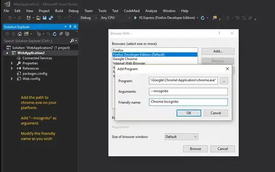 Point to the chrome.exe on your platform, add argument "Incognito" 