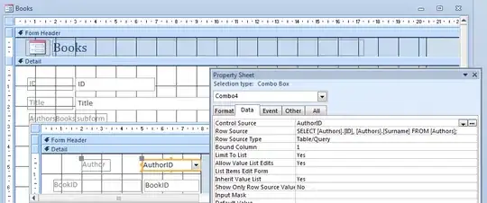 Subform combo and properties