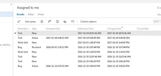 Screenshot of error when running test in a reduced program