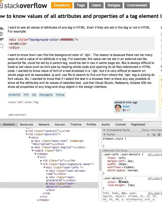 screenshot of chrome inspector