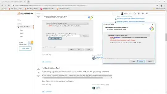 Sublime Text shown as option in (re)installation of Git
