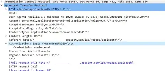 Detail of HTTP packet