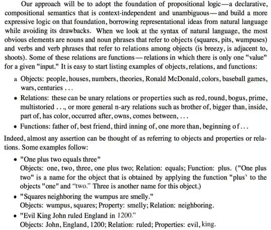 Object , Function , Relation description in AIMA