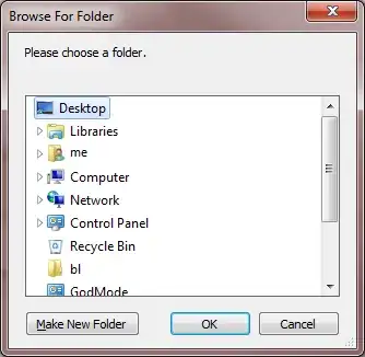 folder selection dialog