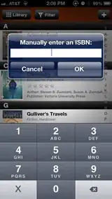 Custom X button for ISBN numbers