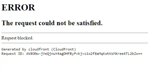 Chrome error message when trying to access a Cloudfront file directly after applying a WAF ACL