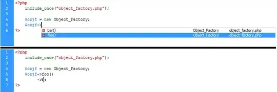 Code hinting failure when chaining methods