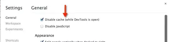 Disable cache (while DevTools is open)