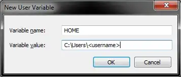 Enter "HOME" and path to what you want HOME to be