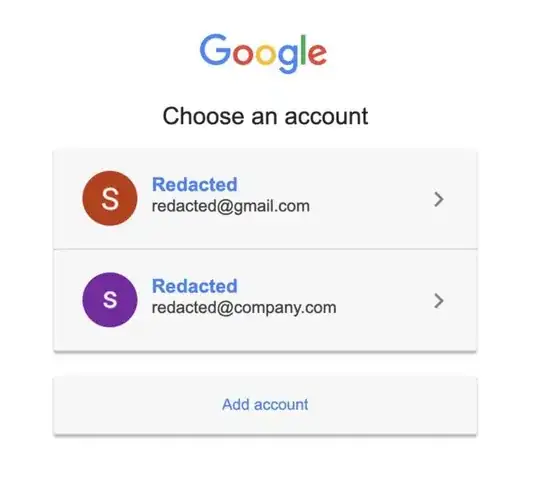 account chooser prompt when signed into multiple accounts