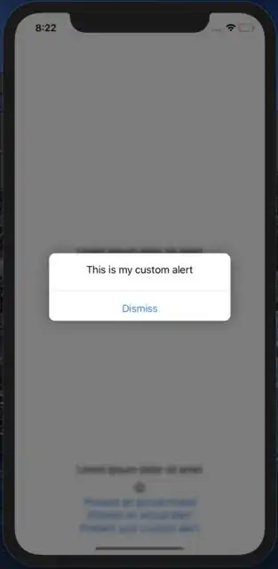 After showing the alert