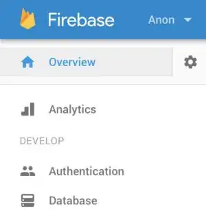 side menu of application