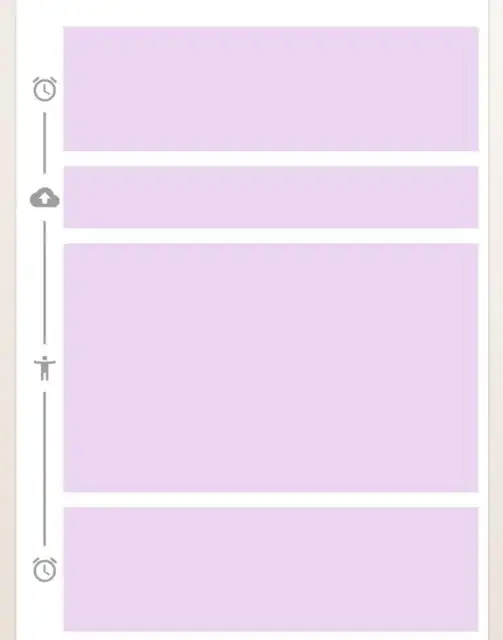 An Image of a timeline mobile ui