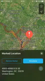 screenshot of the collapsed bottom sheet in Maps